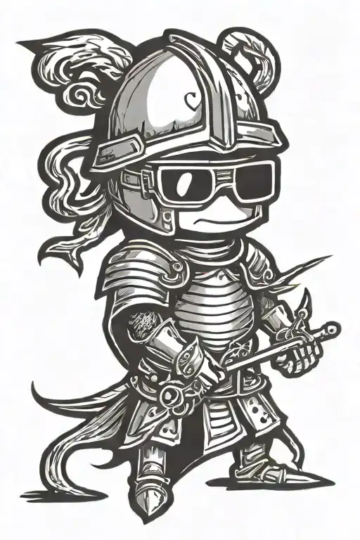 Knight Wearing Sunglasses