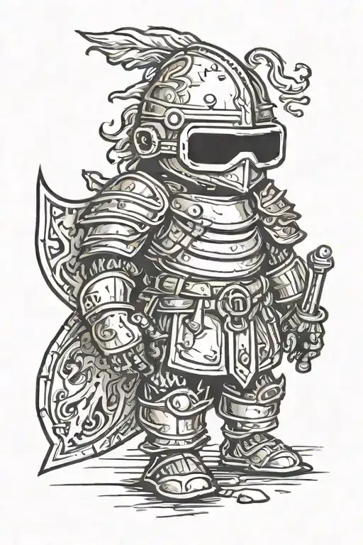 Knight Wearing Sunglasses