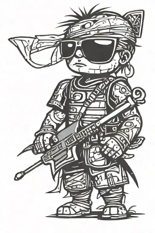 Warrior Wearing Sunglasses