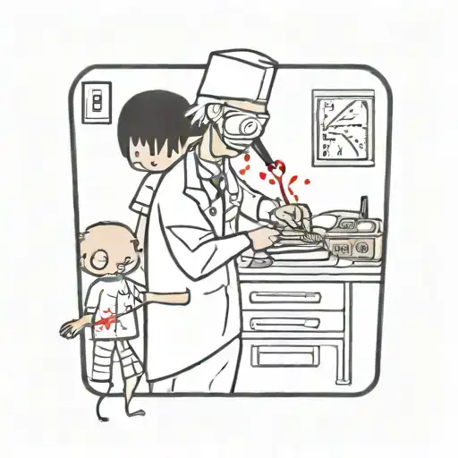 Surgeon's Lancet With Blood On The Edge