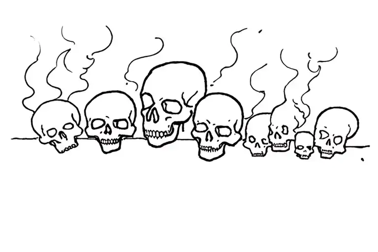 Skulls And Smoke Billowing