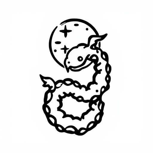 Moonlit Serpent’s Embrace