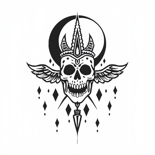 Sacred Storm of the Moon Tattoo idea