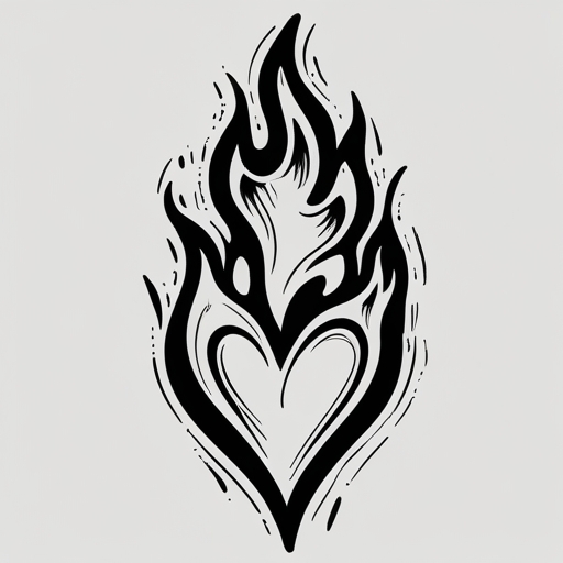 Whispers of the Heart’s Flame Tattoo idea