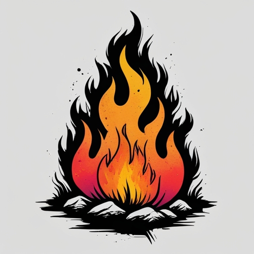 Moonlit Fire Tattoo idea