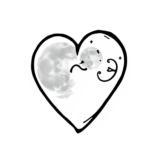 Moonlit Heart Tattoo idea