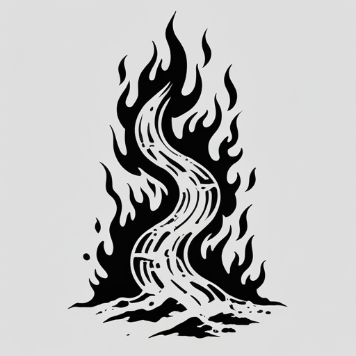 Frostbound Path of Fire Tattoo idea