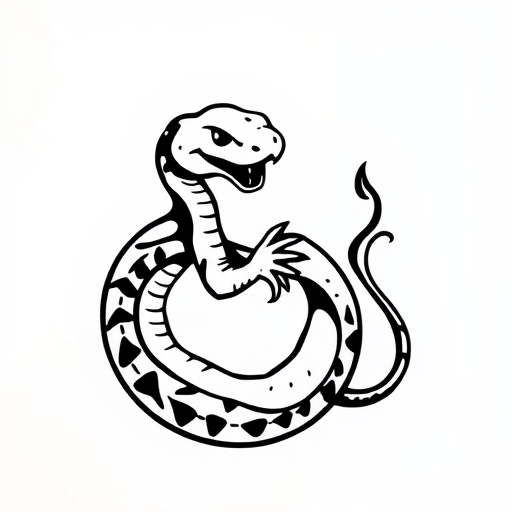 Silver Serpent’s Embrace of Hope Tattoo idea