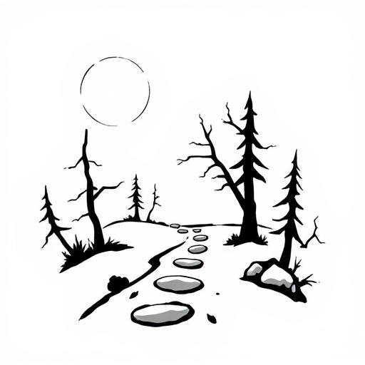 Frost’s Moonlit Path Tattoo idea