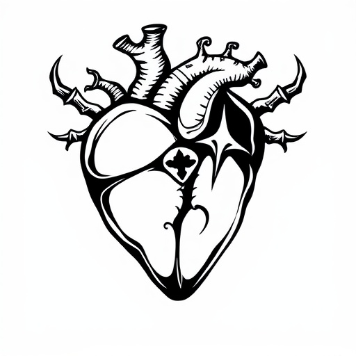 Crimson Heart of Fate Tattoo idea
