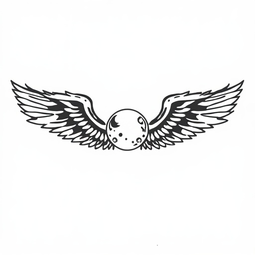 Silver Wings of the Moon Tattoo idea