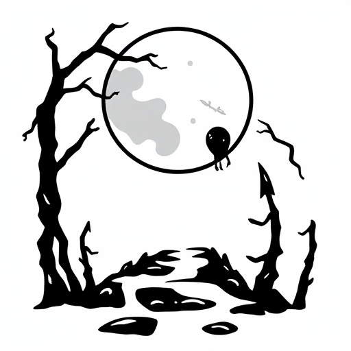 Moonlit Tears of Fate’s Path Tattoo idea