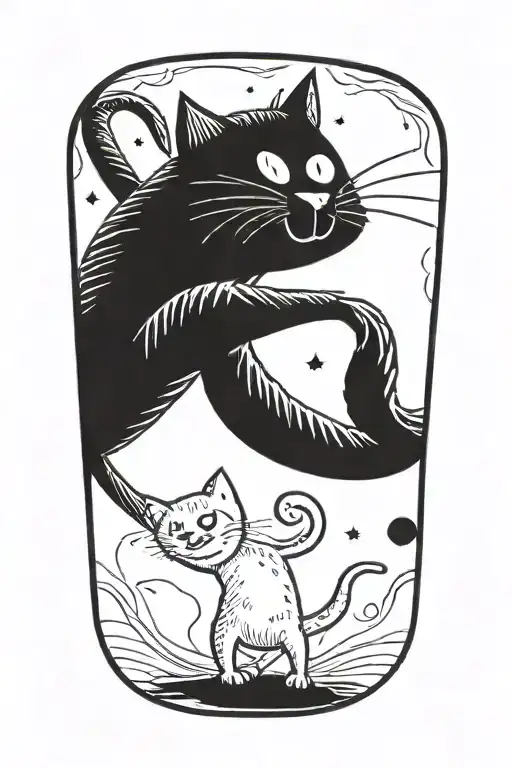 A Cat That Is Stretching Upwards Lifting