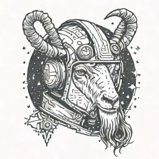 Goat Outer Space Helmet