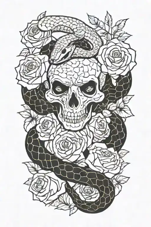 Snake And Roses