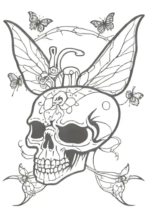 Skull Butterfly
