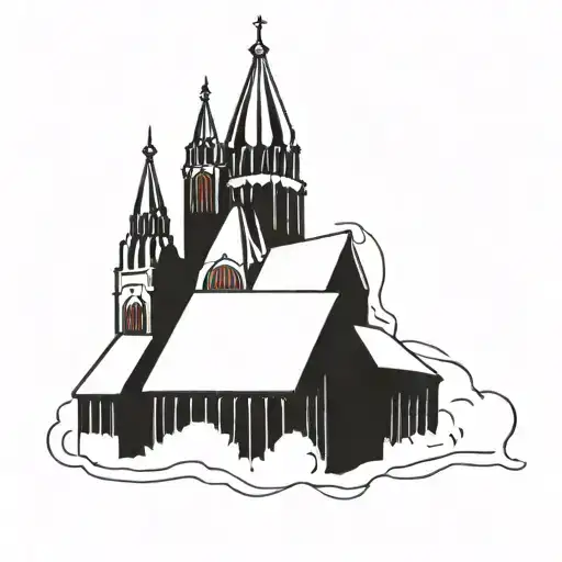 Black And Red Saint Basils Cathedral On A Stamp