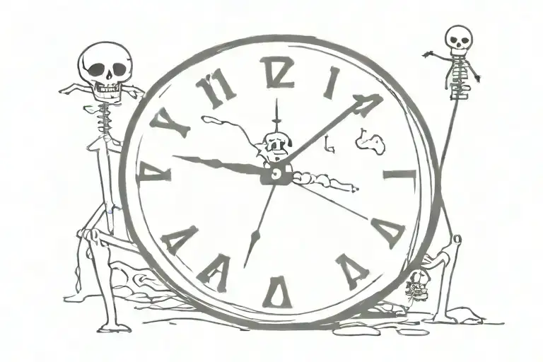 Clock With Death Time Pass Away
