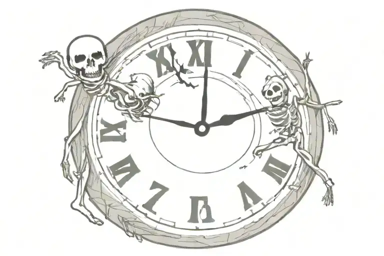 Clock With Death Time Pass Away