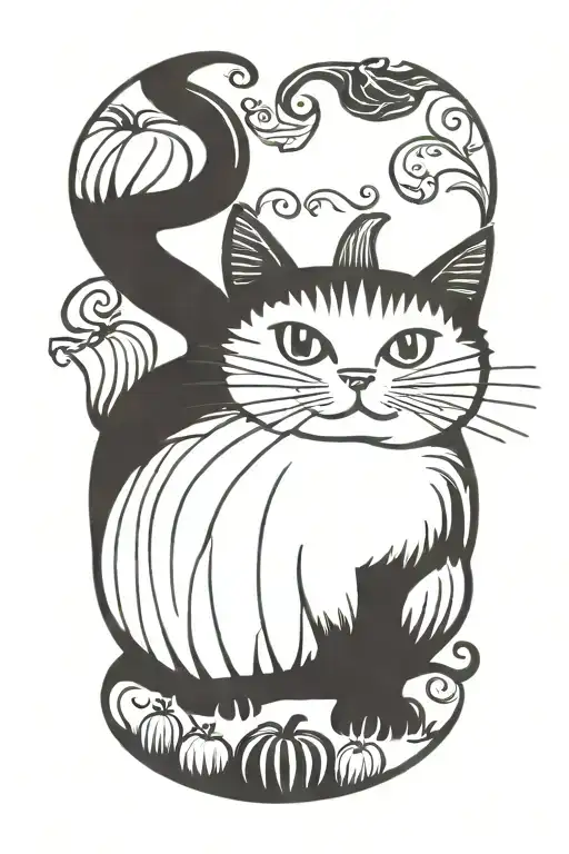 Cat As Pumpkin