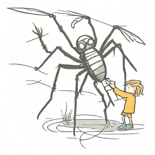 Fly Killing A Spider With Knife