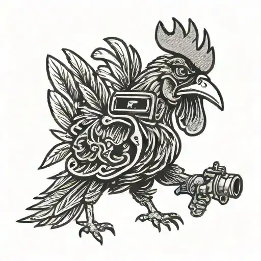 Rooster With A Gun