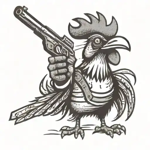 Rooster With A Gun