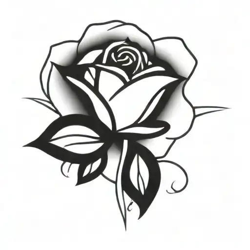 Small Rose With Light Rays