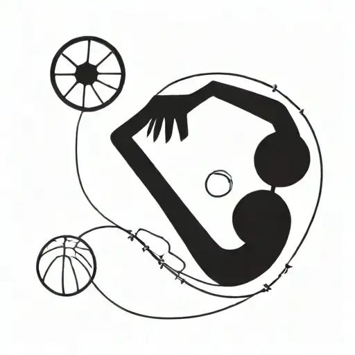 A Basketball And Football