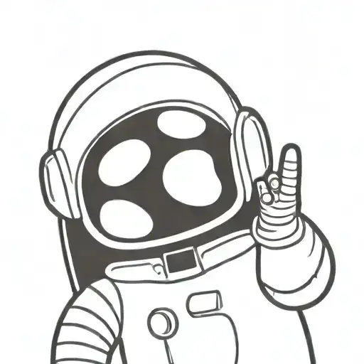 An Astronaut Hand With Finger Extended