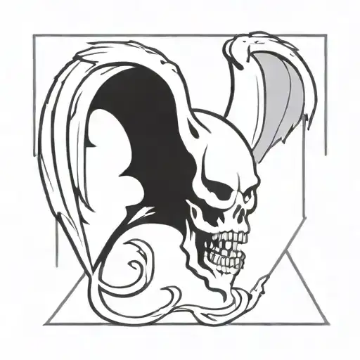 Skull And Dragon Wings