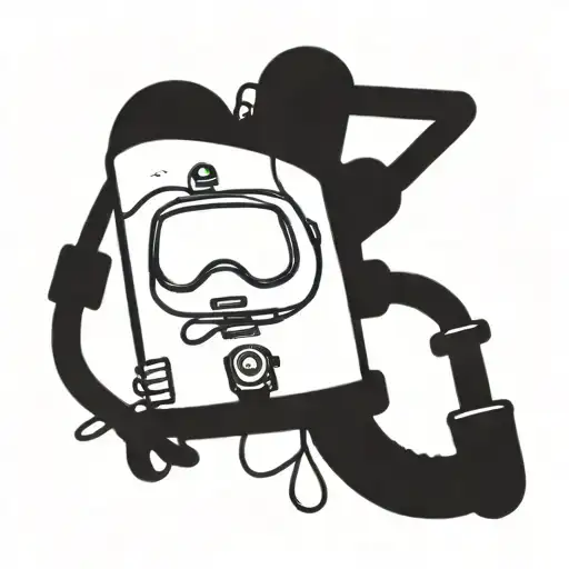 Scuba Tank And Beach