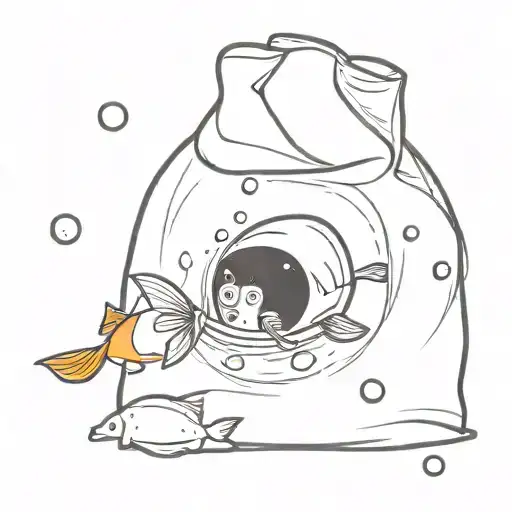 Goldfish In Bag With Water