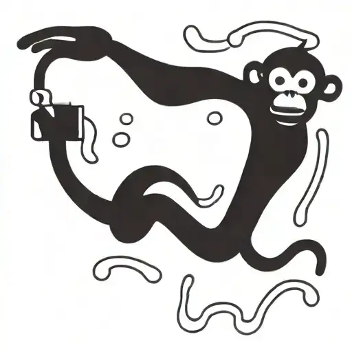 Monkey Playing With Water Gun