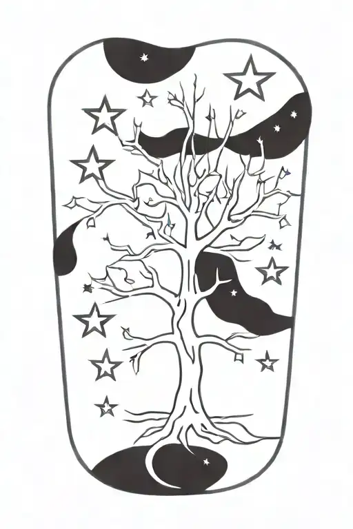 Tree Of Life Stars In Space