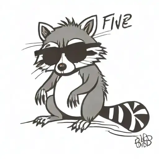 Little Raccon With Glasses