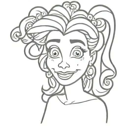 90'S Caricature Disney Princess