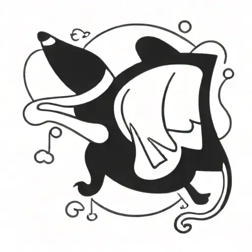 Dachshund Flying With Angel Wings