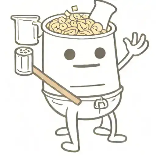 Chubby Marshmallow With Ski Mask An Mixing A Pot Of Money