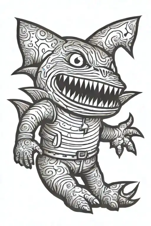 Cat In Shark Costume