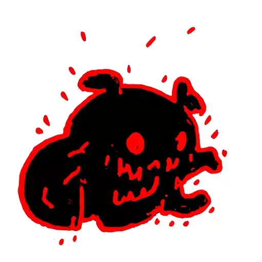 Black With Red Accents Outline And Random Theme