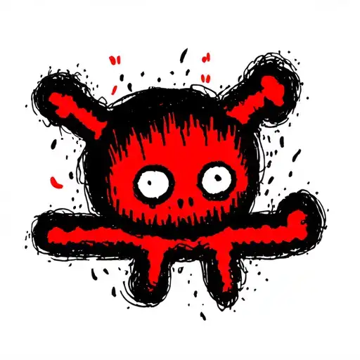 Black With Red Accents Outline And Random Theme