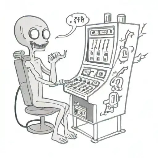 Slot Machine 777 With Alien Smoking