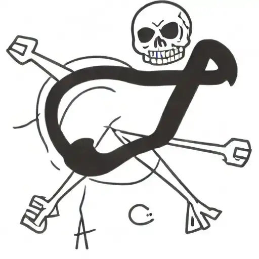 Punk Skull With The Word Ace Spelled With An Anarchy Symbol For The A