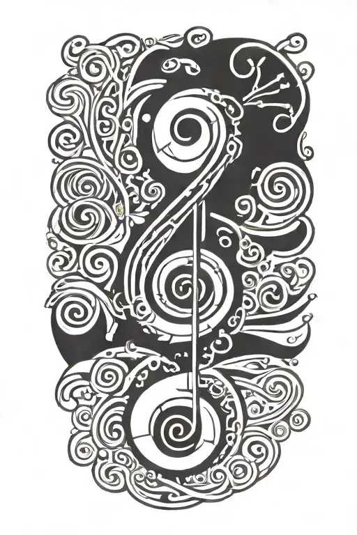 Treble Clef Holding A Dying Bass Clef Shaking His Fist