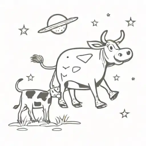 Cow Getting Abducted By Ufo