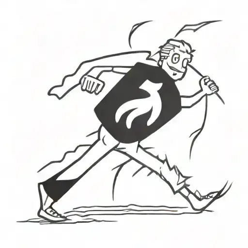 Guy Being Struck By Lightning Comedic