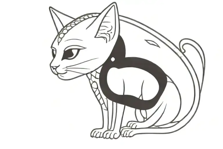 Sphinx Cat In The Form Of An Indian God