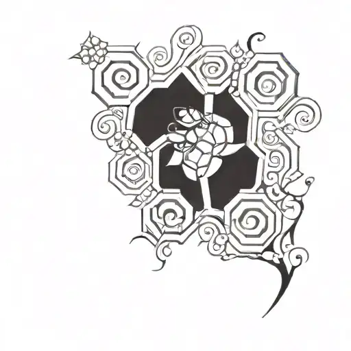 Honeycomb And Vine Intertwined