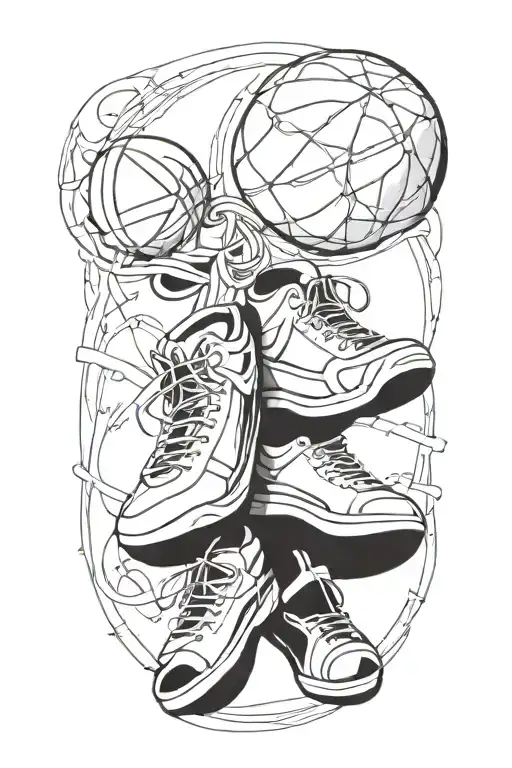 Basketball And Ballet Shoes Gracefully